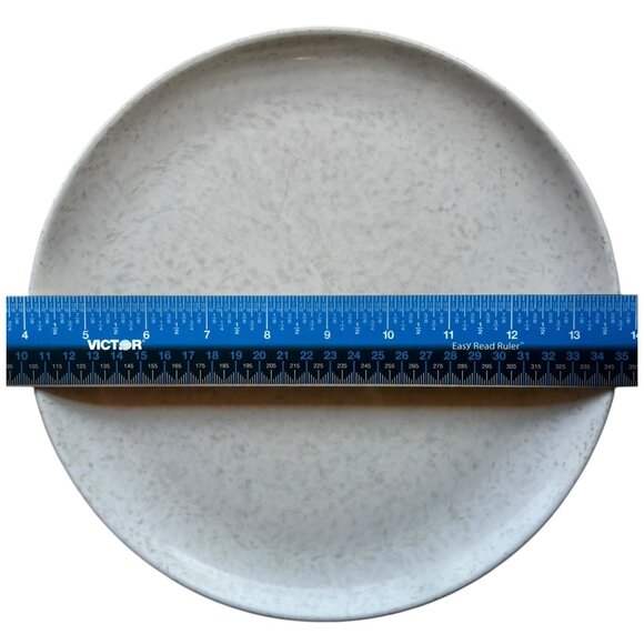 Imperial Ware Melmac Dinnerware Plate 9.75" Speckled Off-White Round MCM Melamin - Picture 4 of 7